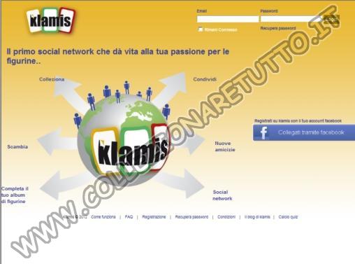 Klamis.it il Social Network per i Collezionisti di Figurine
